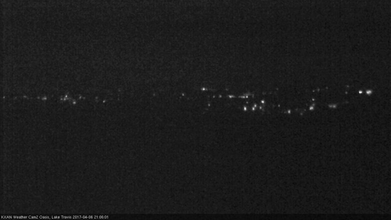 Lake Travis webcam, April 6, 2017 8:30 PM CT