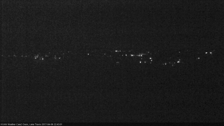 Lake Travis webcam, April 6, 2017 10:00 PM CT