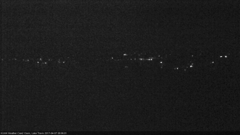 Lake Travis webcam, April 6, 2017 11:20 PM CT