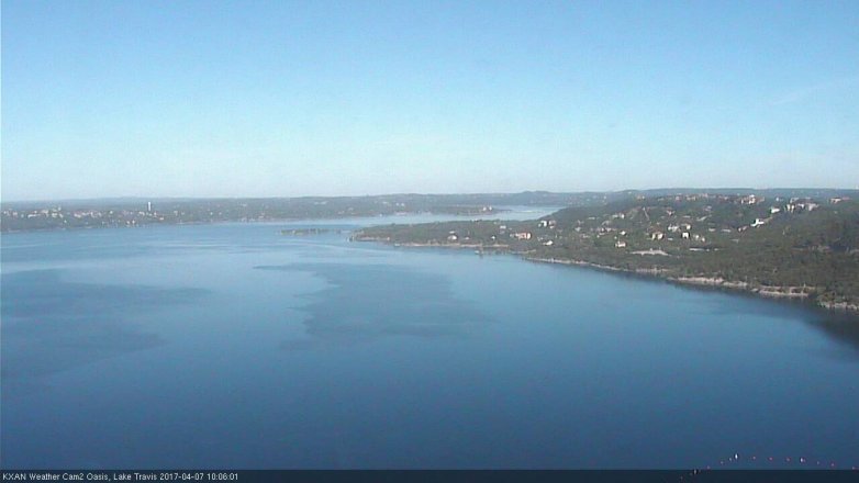 Lake Travis webcam, April 7, 2017 9:10 AM CT