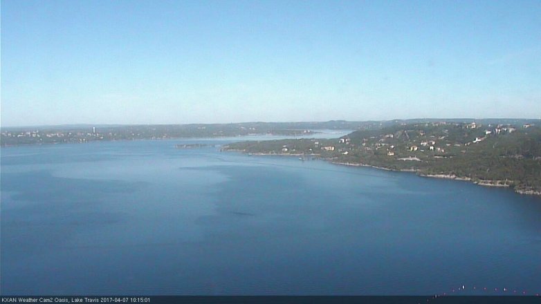 Lake Travis webcam, April 7, 2017 9:25 AM CT