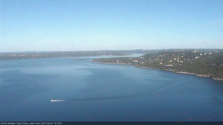 Lake Travis webcam, April 7, 2017 9:35 AM CT