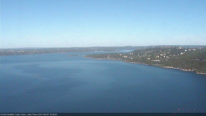Lake Travis webcam, April 7, 2017 9:45 AM CT