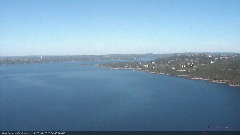 Lake Travis webcam, April 7, 2017 9:50 AM CT