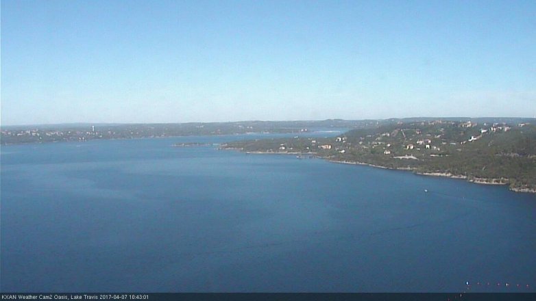 Lake Travis webcam, April 7, 2017 10:05 AM CT