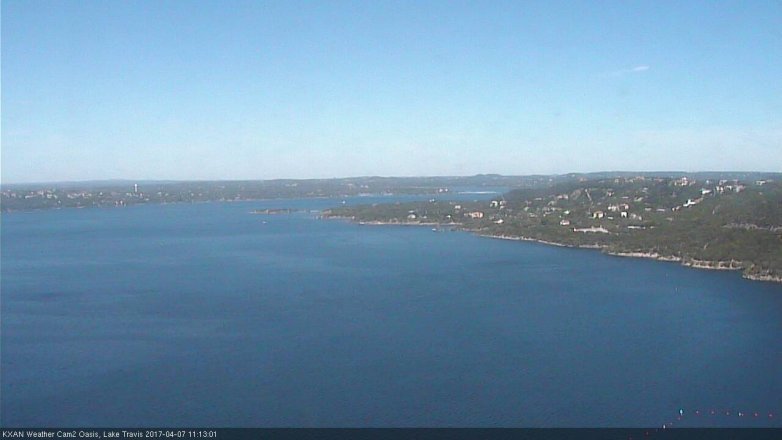 Lake Travis webcam, April 7, 2017 10:15 AM CT