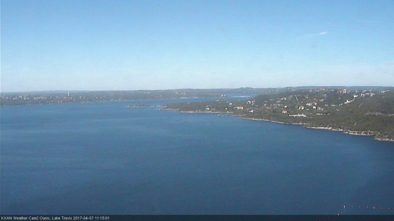 Lake Travis webcam, April 7, 2017 10:25 AM CT