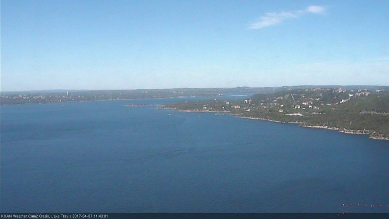 Lake Travis webcam, April 7, 2017 10:40 AM CT