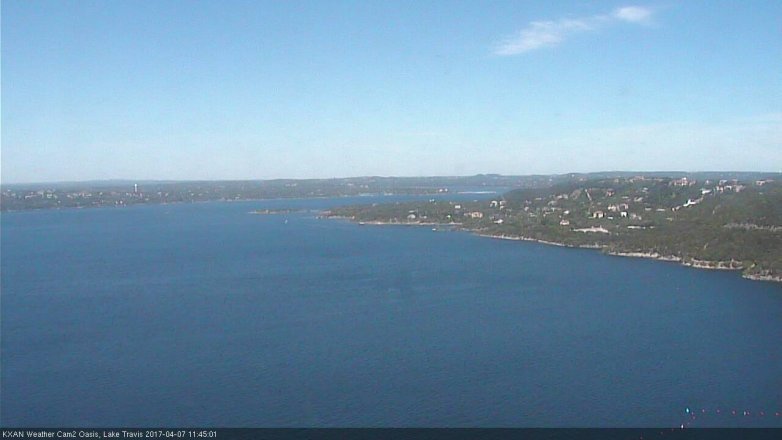 Lake Travis webcam, April 7, 2017 10:50 AM CT