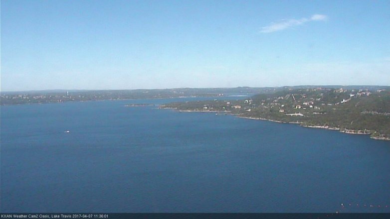 Lake Travis webcam, April 7, 2017 10:55 AM CT