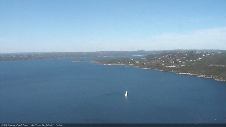 Lake Travis webcam, April 7, 2017 11:40 AM CT