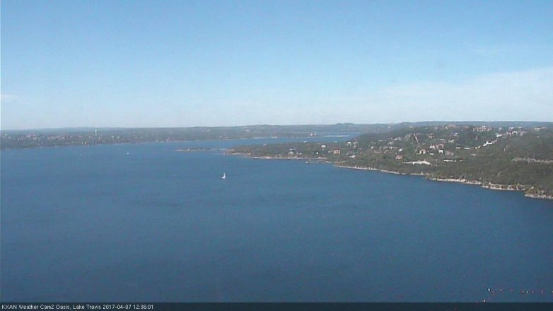 Lake Travis webcam, April 7, 2017 12:00 PM CT
