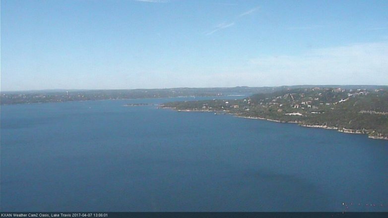 Lake Travis webcam, April 7, 2017 12:05 PM CT