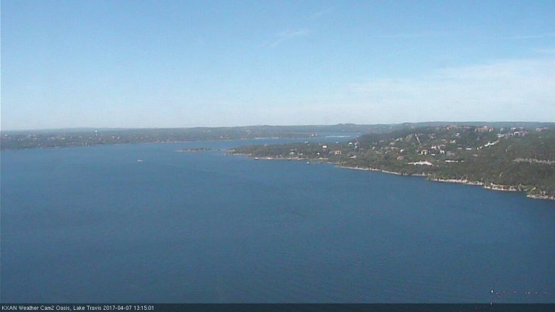 Lake Travis webcam, April 7, 2017 12:15 PM CT