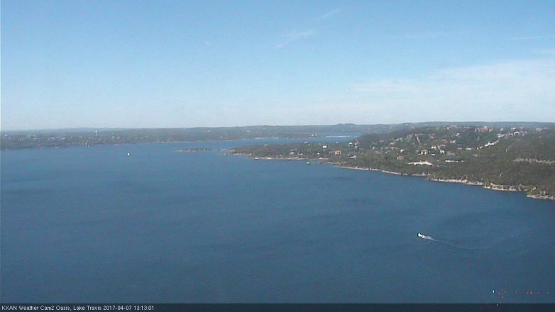 Lake Travis webcam, April 7, 2017 12:30 PM CT