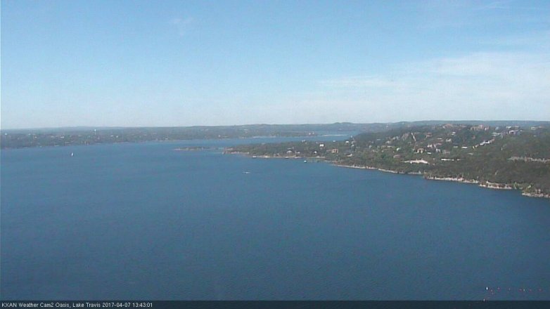 Lake Travis webcam, April 7, 2017 12:45 PM CT
