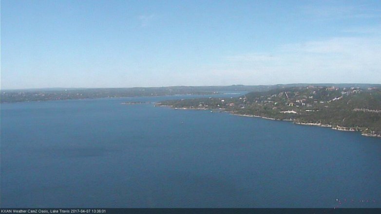 Lake Travis webcam, April 7, 2017 12:55 PM CT