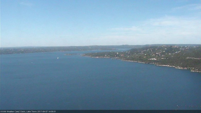 Lake Travis webcam, April 7, 2017 1:05 PM CT