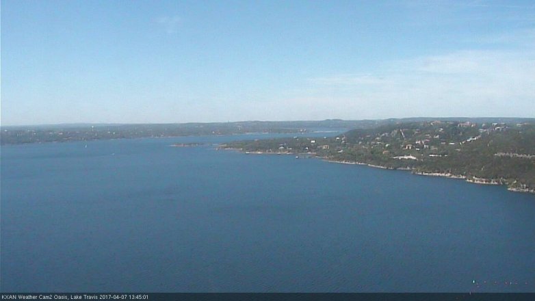 Lake Travis webcam, April 7, 2017 1:10 PM CT