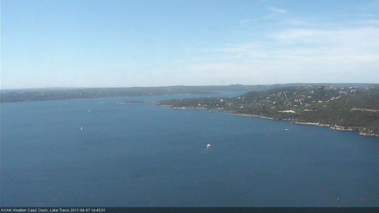 Lake Travis webcam, April 7, 2017 1:55 PM CT
