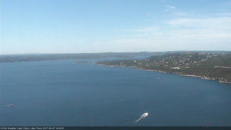 Lake Travis webcam, April 7, 2017 2:05 PM CT