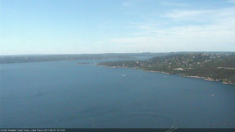 Lake Travis webcam, April 7, 2017 2:20 PM CT