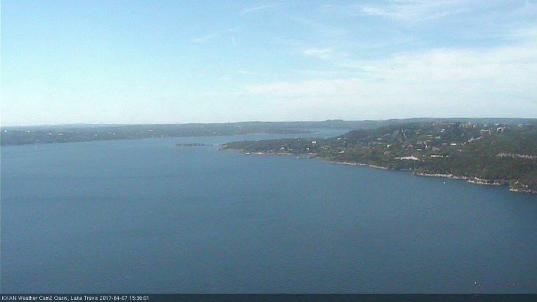 Lake Travis webcam, April 7, 2017 3:00 PM CT