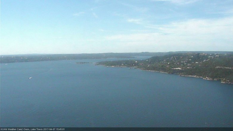 Lake Travis webcam, April 7, 2017 3:10 PM CT