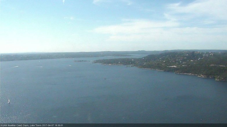 Lake Travis webcam, April 7, 2017 3:40 PM CT