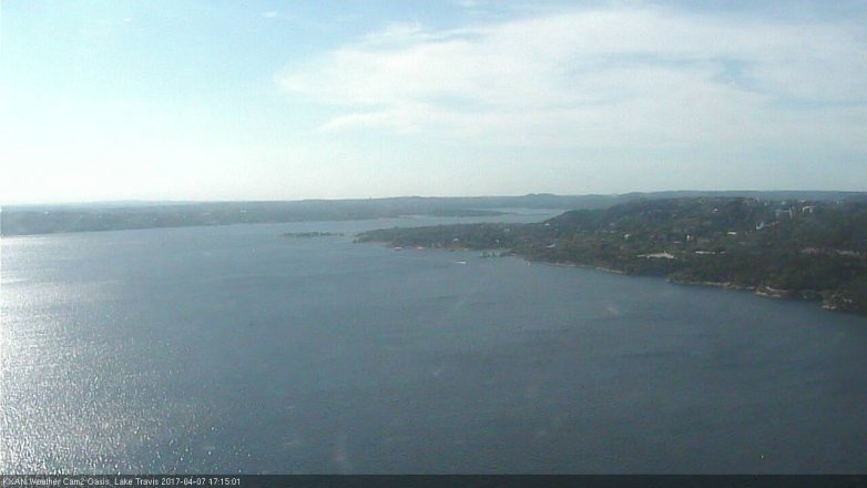Lake Travis webcam, April 7, 2017 4:20 PM CT