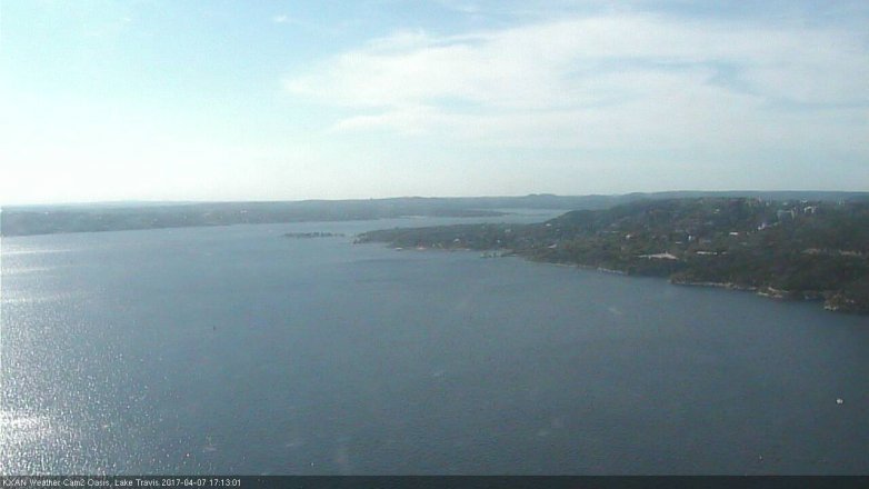 Lake Travis webcam, April 7, 2017 4:30 PM CT