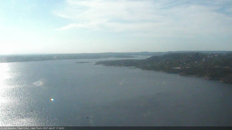 Lake Travis webcam, April 7, 2017 4:40 PM CT