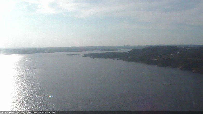 Lake Travis webcam, April 7, 2017 5:10 PM CT