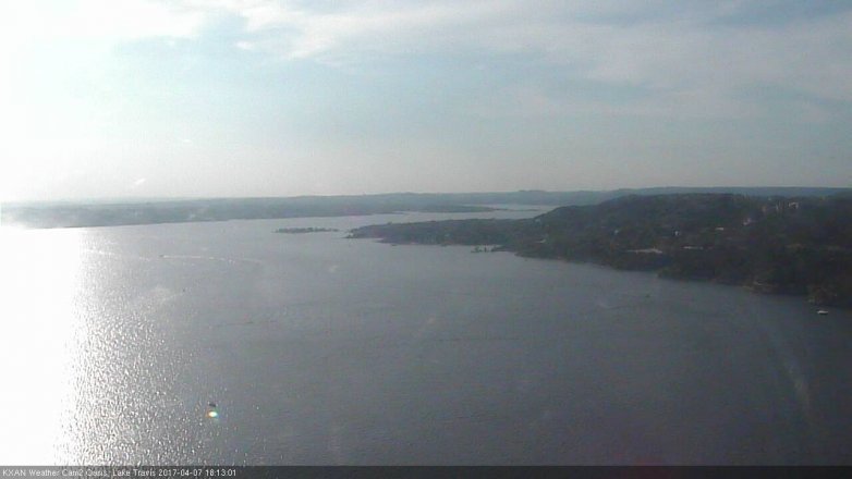 Lake Travis webcam, April 7, 2017 5:20 PM CT