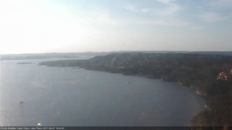 Lake Travis webcam, April 7, 2017 5:40 PM CT