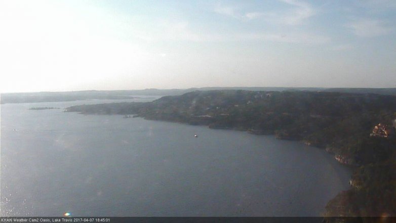 Lake Travis webcam, April 7, 2017 6:05 PM CT