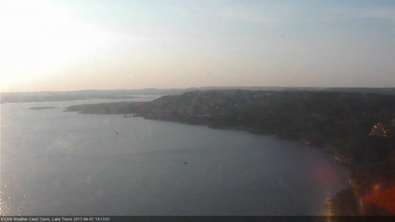 Lake Travis webcam, April 7, 2017 6:10 PM CT
