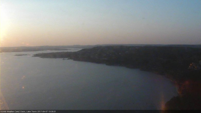 Lake Travis webcam, April 7, 2017 6:40 PM CT