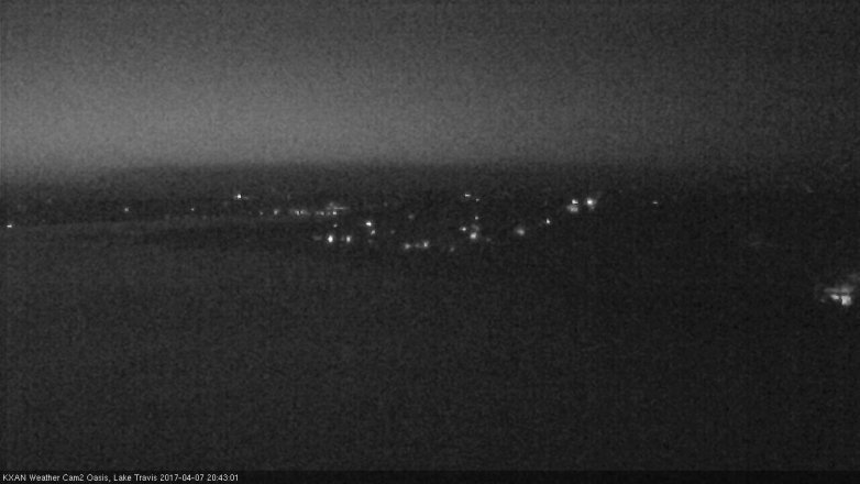 Lake Travis webcam, April 7, 2017 8:00 PM CT