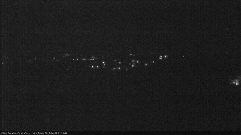 Lake Travis webcam, April 7, 2017 8:15 PM CT