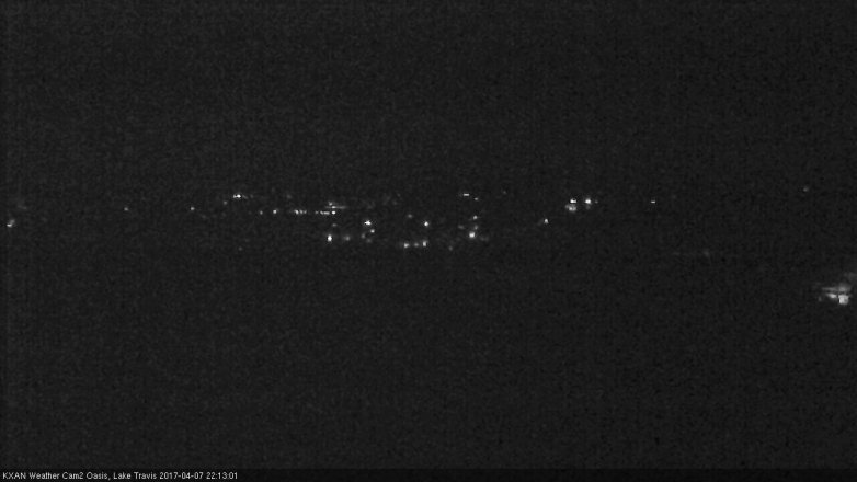 Lake Travis webcam, April 7, 2017 9:30 PM CT