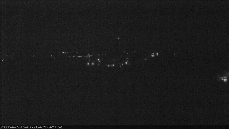 Lake Travis webcam, April 7, 2017 9:35 PM CT