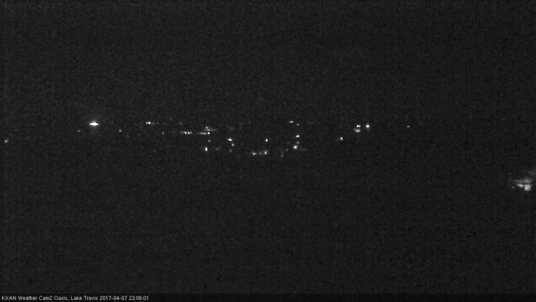 Lake Travis webcam, April 7, 2017 10:25 PM CT