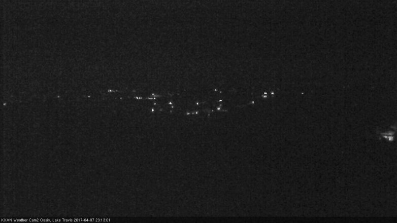 Lake Travis webcam, April 7, 2017 10:30 PM CT