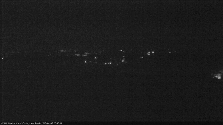Lake Travis webcam, April 7, 2017 11:00 PM CT