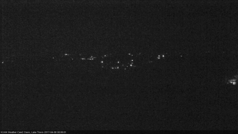 Lake Travis webcam, April 7, 2017 11:25 PM CT