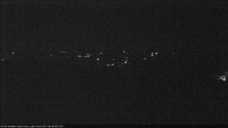 Lake Travis webcam, April 7, 2017 11:30 PM CT