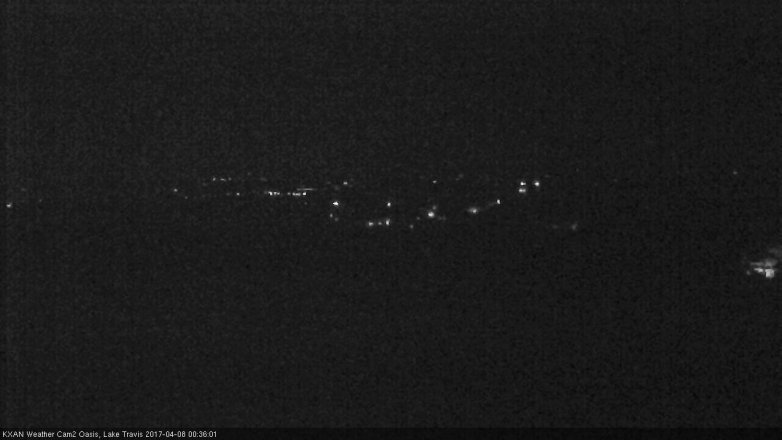 Lake Travis webcam, April 7, 2017 11:35 PM CT