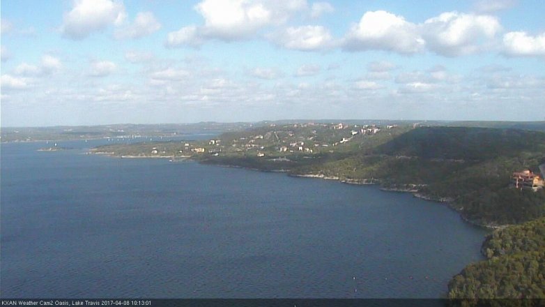 Lake Travis webcam, April 8, 2017 9:35 AM CT