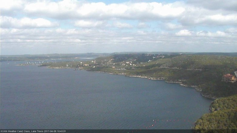 Lake Travis webcam, April 8, 2017 9:45 AM CT